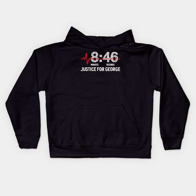 8:46 - eight minutes and 46 seconds - Justice For George Floyd - BLM - Black Lives Matter Kids Hoodie by BeCreative